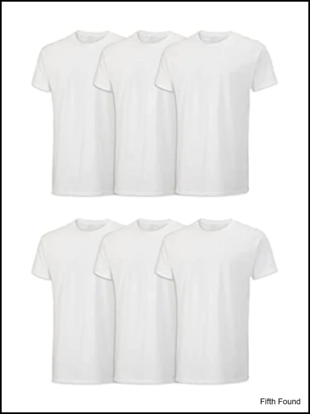 Men's 6-Pack Cotton Crew Undershirts - Tag Free Moisture Wicking Tees
